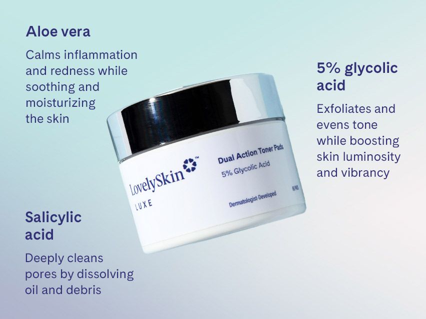 LovelySkin LUXE Dual Action Toner Pads