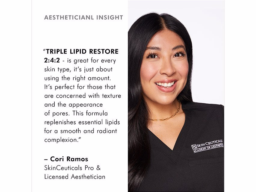 Aesthetician insights on SkinCeuticals Triple Lipid Restore 2:4:2 Anti-Aging Cream