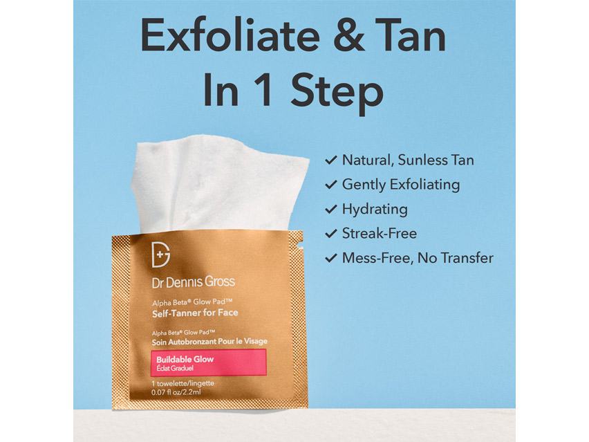 Dr. Dennis Gross Skincare Alpha Beta® Glow Pad Self-Tanner for Face - Intense Glow