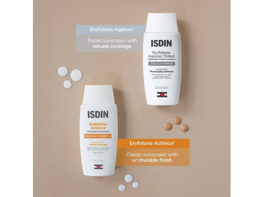 ISDIN Photo Eryfotona Ageless Ultralight Tinted Mineral SPF 50 Sunscreen