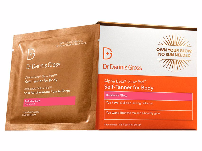 Dr. Dennis Gross Skincare Alpha Beta® Glow Pad Self-Tanner for Body - Buildable Glow