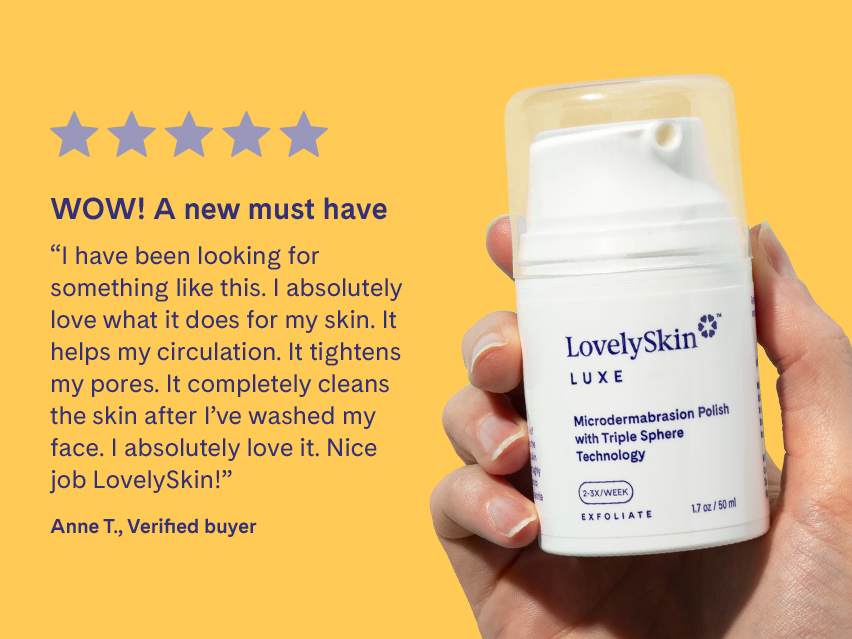 LovelySkin LUXE Microdermabrasion Polish with Triple Sphere Technology